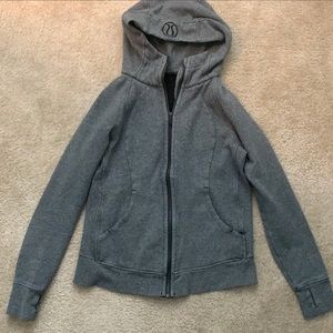 Lululemon grey scuba full length jacket